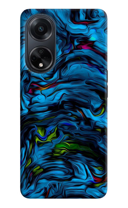 Dark Blue Abstract Oppo F23 Hard Case Back Cover by Casekaro