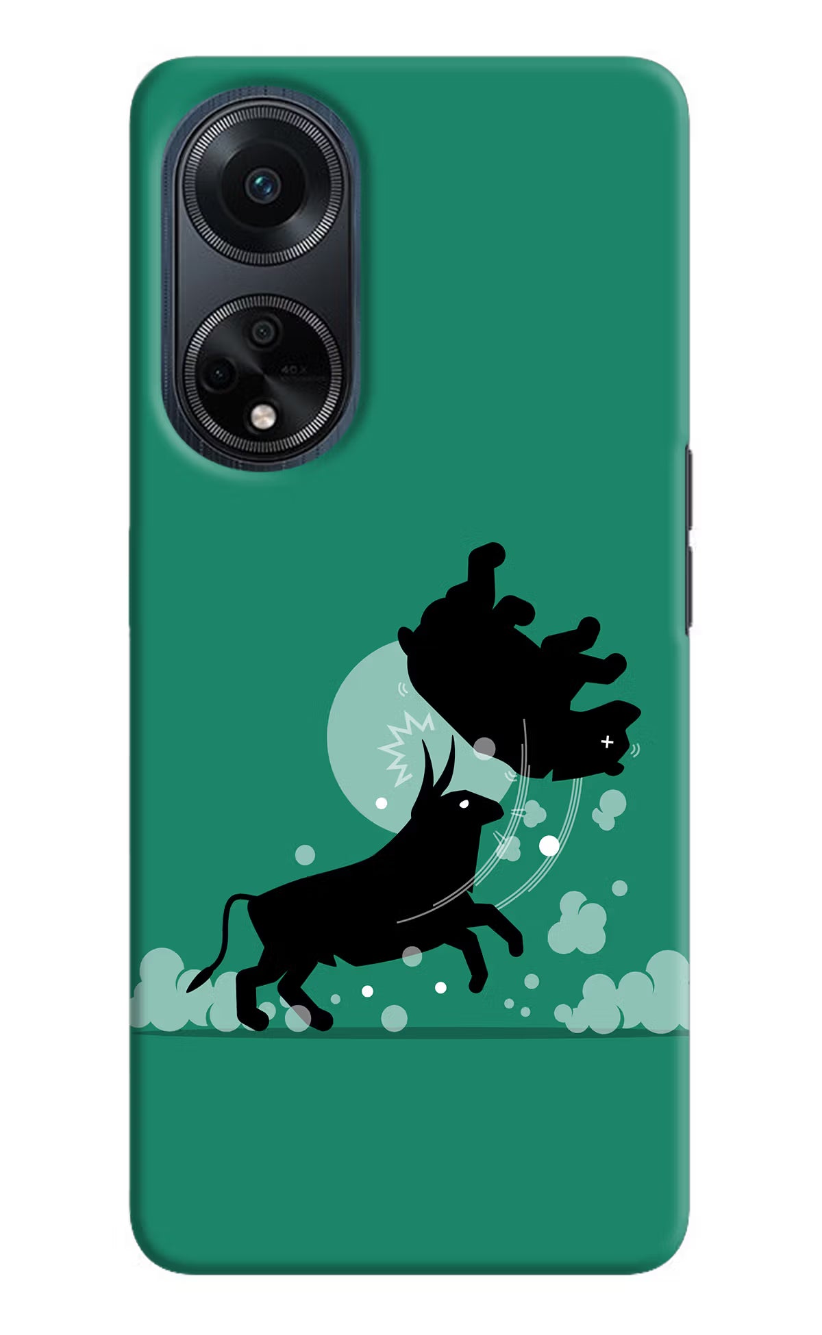 Bull Conqueror Oppo F23 Hard Case Back Cover by Casekaro