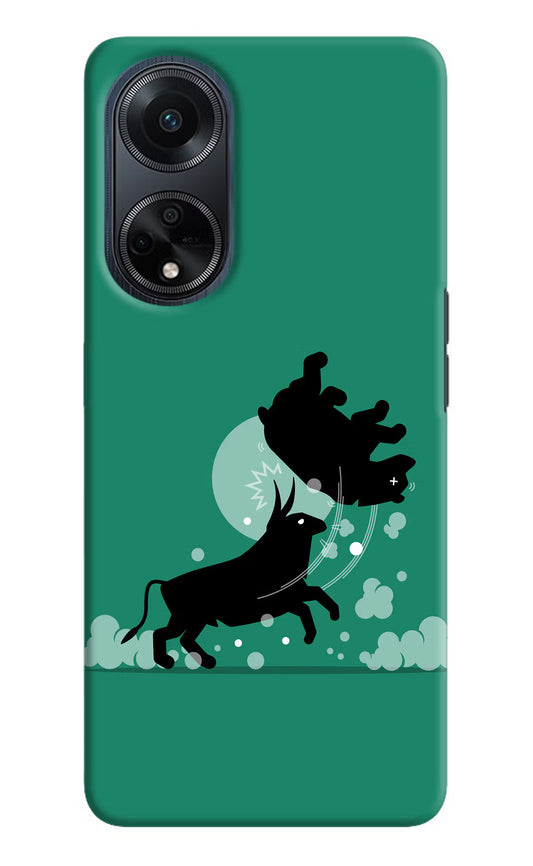 Bull Conqueror Oppo F23 Hard Case Back Cover by Casekaro