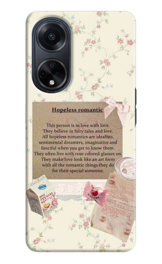 Hopeless Romantic Oppo F23 Hard Case Back Cover by Casekaro