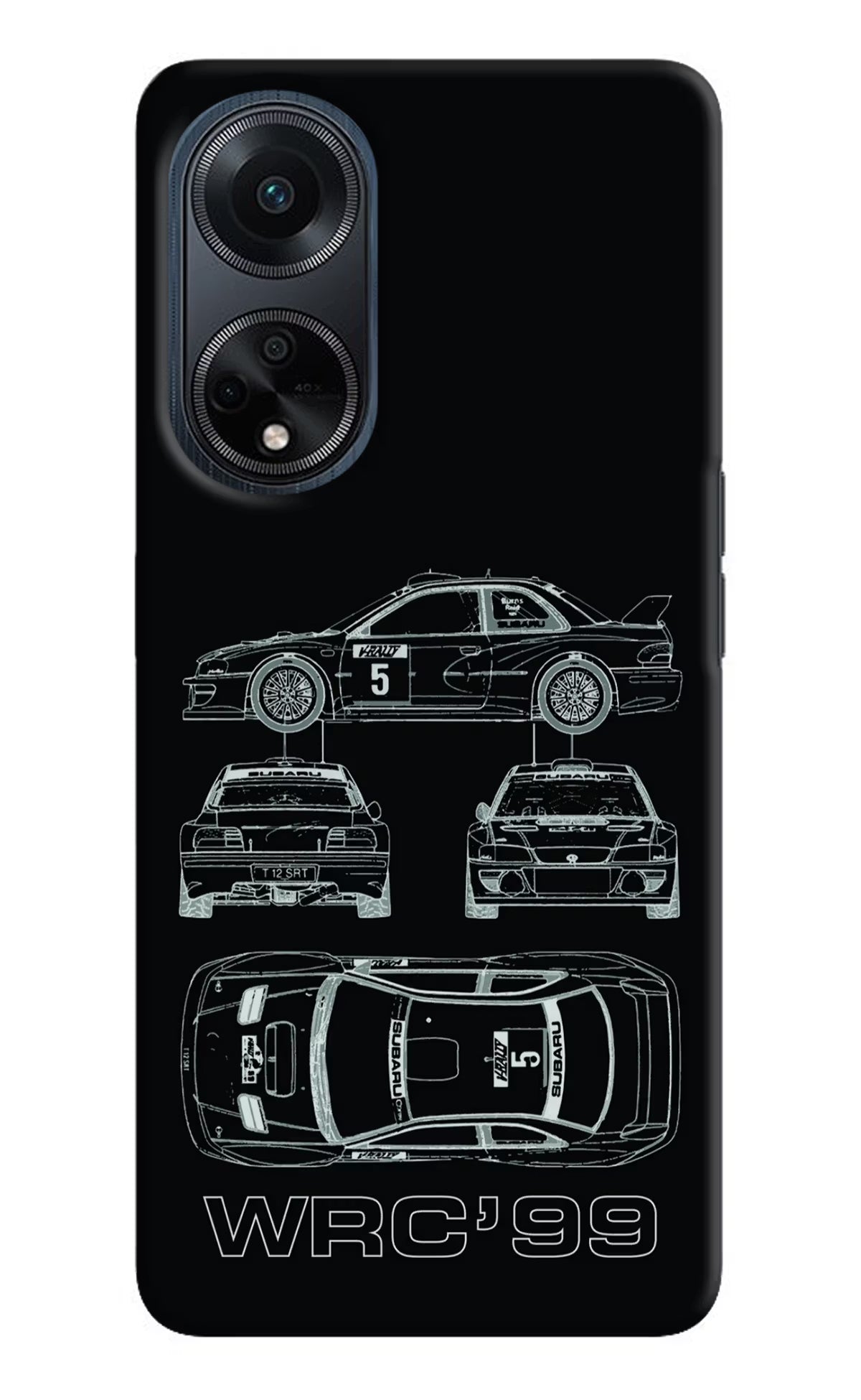 WRC'99 Oppo F23 Hard Case Back Cover by Casekaro
