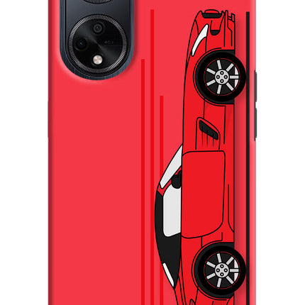Red Velocity Oppo F23 Hard Case Back Cover by Casekaro