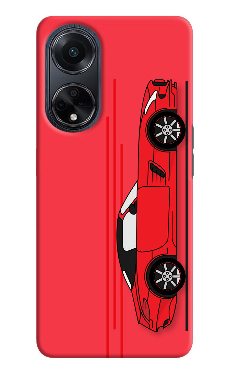 Red Velocity Oppo F23 Back Cover, Hard case