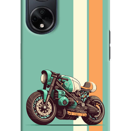Striped Moto Drift Oppo F23 Hard Case Back Cover by Casekaro