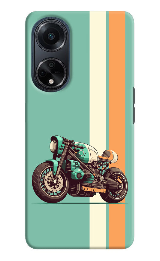 Striped Moto Drift Oppo F23 Hard Case Back Cover by Casekaro