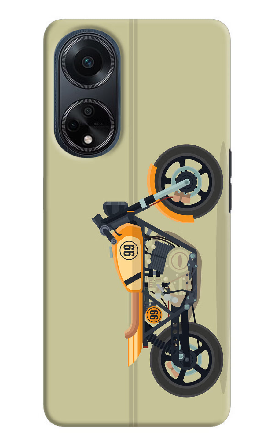 Vertical Speedster Oppo F23 Back Cover, Hard case
