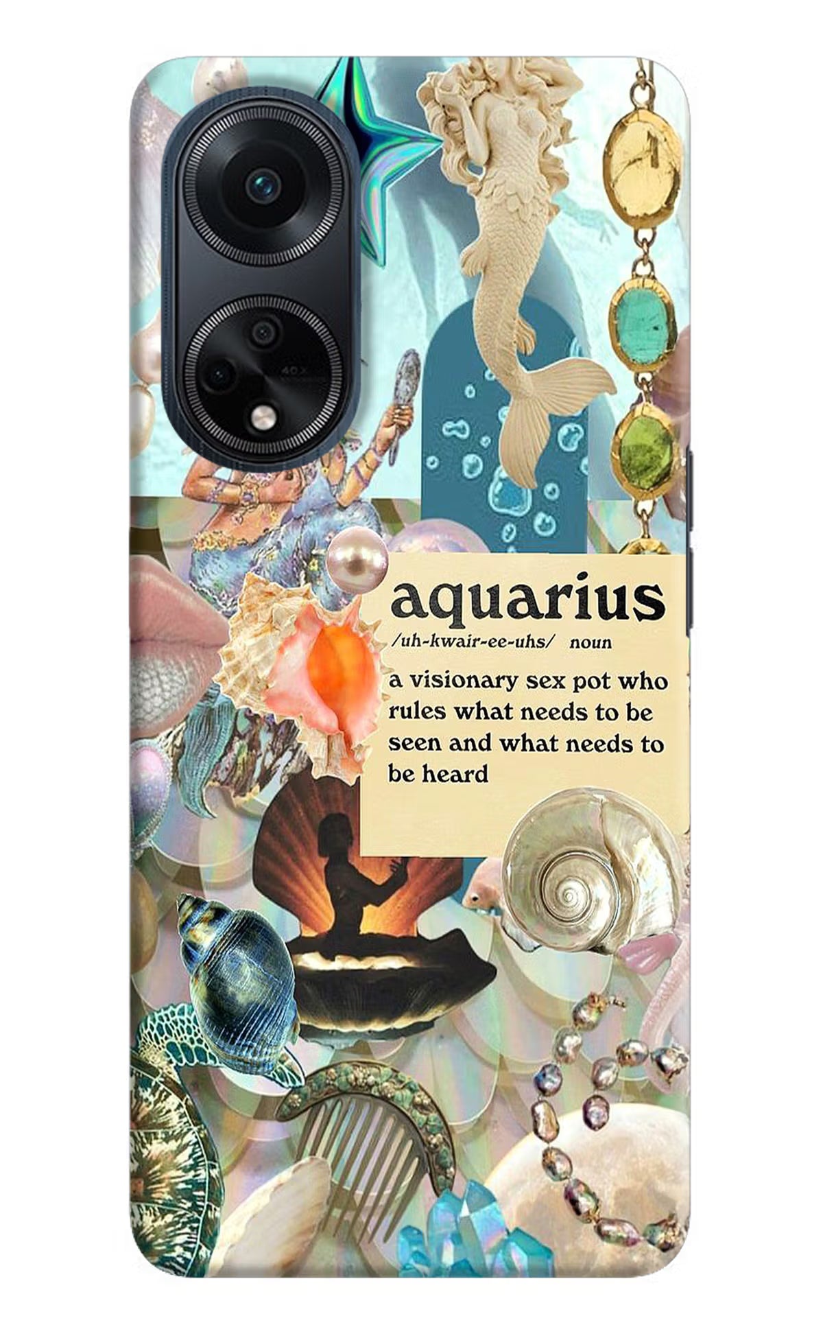 Aquarius Zodiac Oppo F23 Hard Case Back Cover by Casekaro