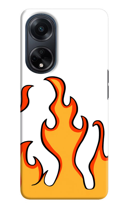 Fired Up – White Oppo F23 Hard Case Back Cover by Casekaro