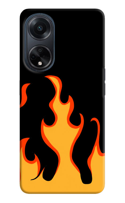 Fired Up – Black Oppo F23 Hard Case Back Cover by Casekaro