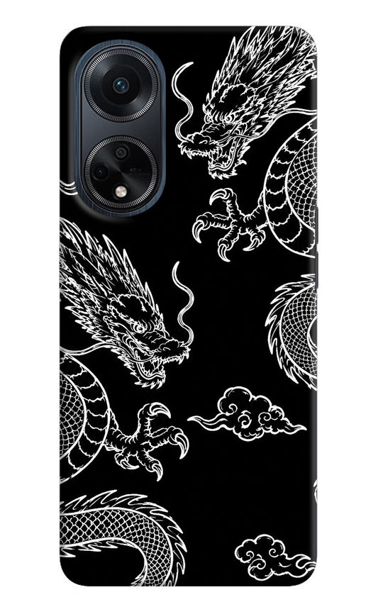 Twin Dragons Oppo F23 Hard Case Back Cover by Casekaro