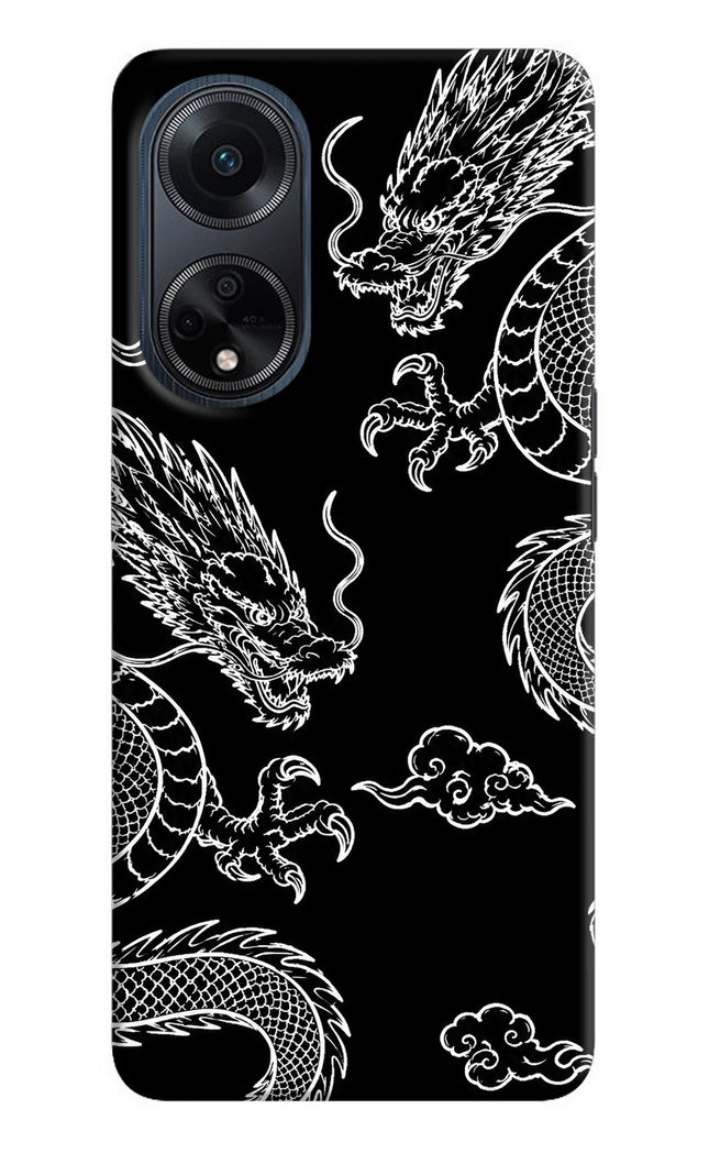 Twin Dragons Oppo F23 Hard Case Back Cover by Casekaro