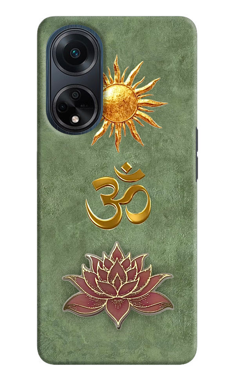Om & Lotus Oppo F23 Back Cover, Hard case