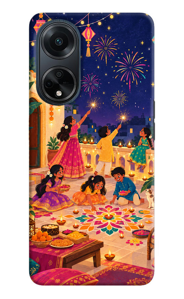 Diwali Night Oppo F23 Hard Case Back Cover by Casekaro