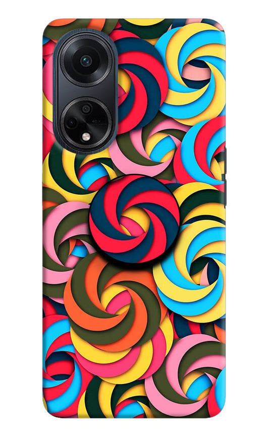 Spiral Pattern Oppo F23 Pop Case by Casekaro