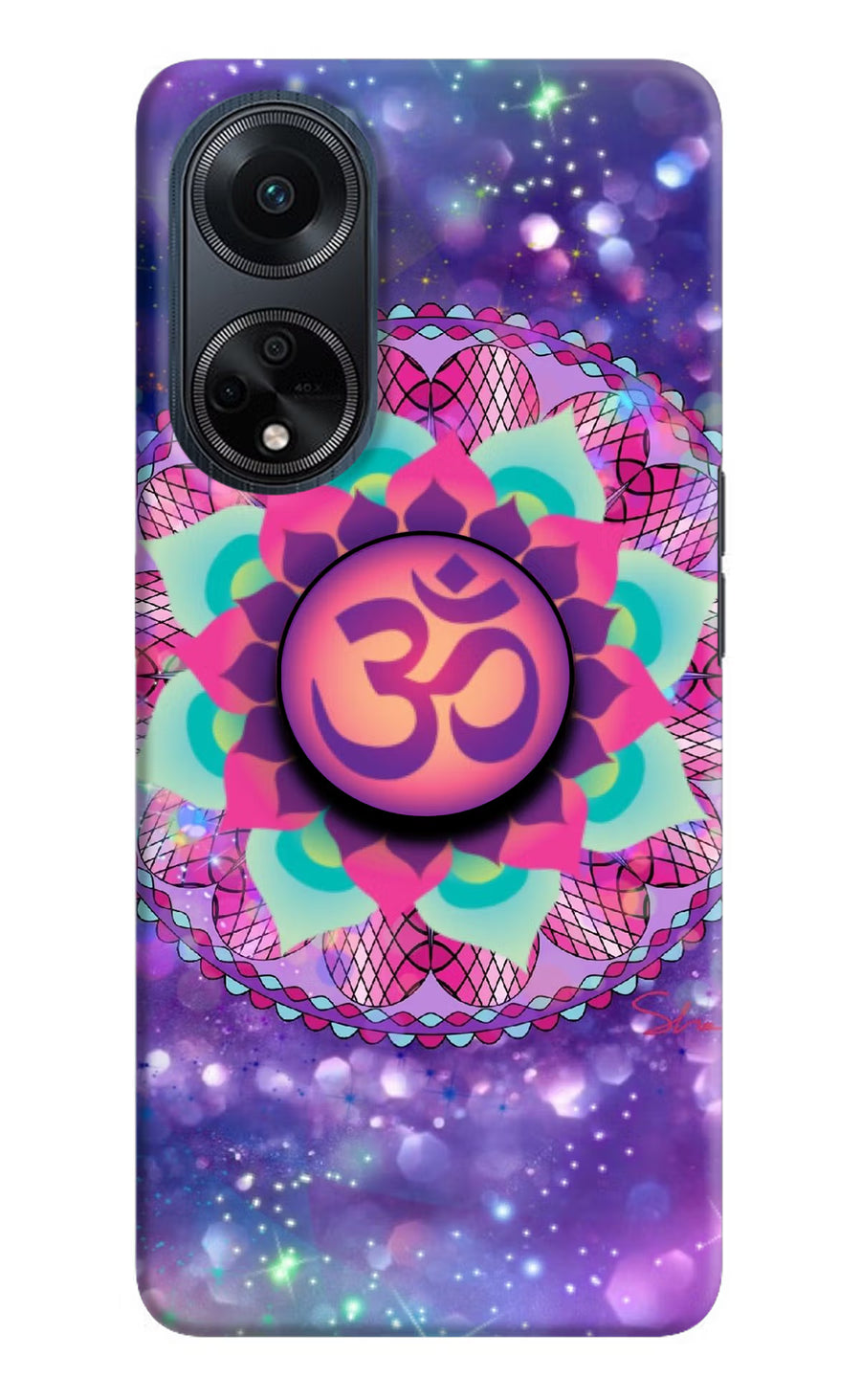 Om Purple Oppo F23 Pop Case, Hard case