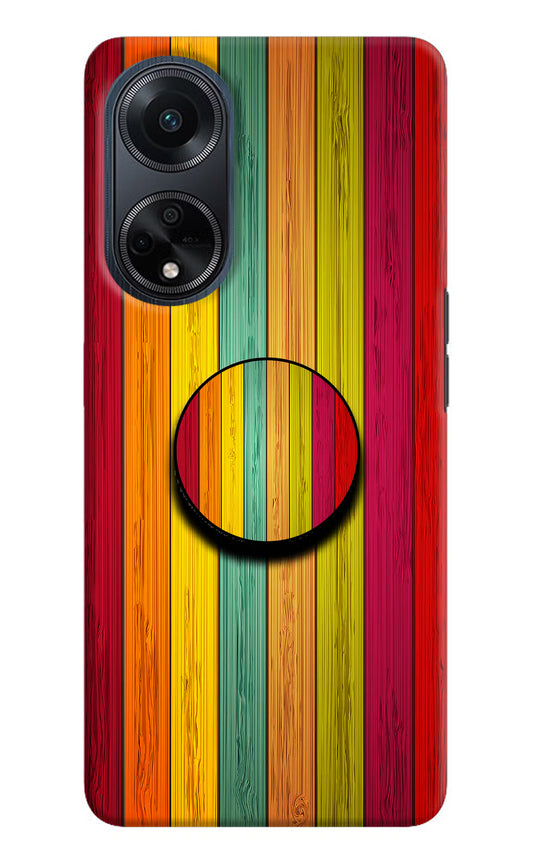 Multicolor Wooden Oppo F23 Pop Case by Casekaro