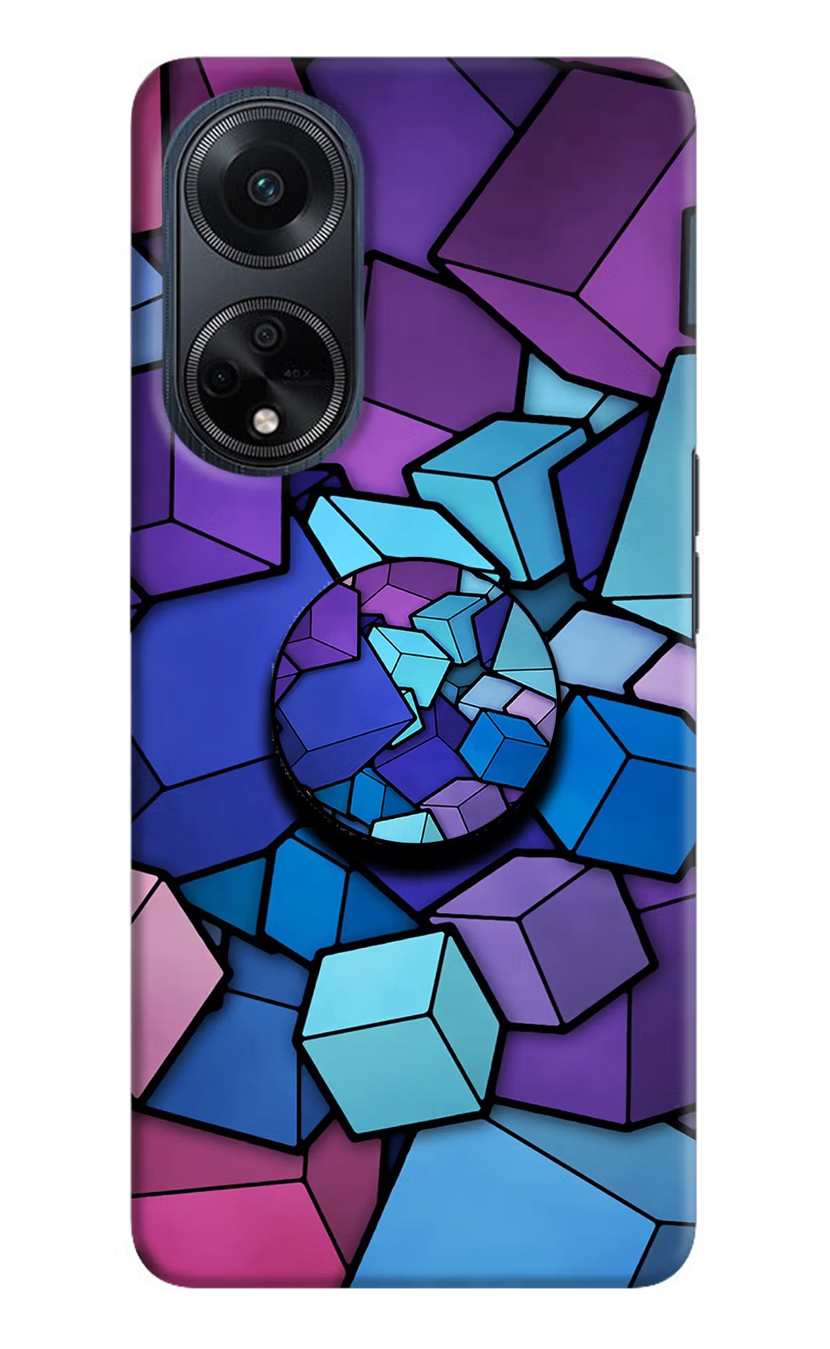 Cubic Abstract Oppo F23 Pop Case by Casekaro