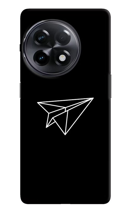 Paper Plane White OnePlus 11R Hard Case Back Cover by Casekaro