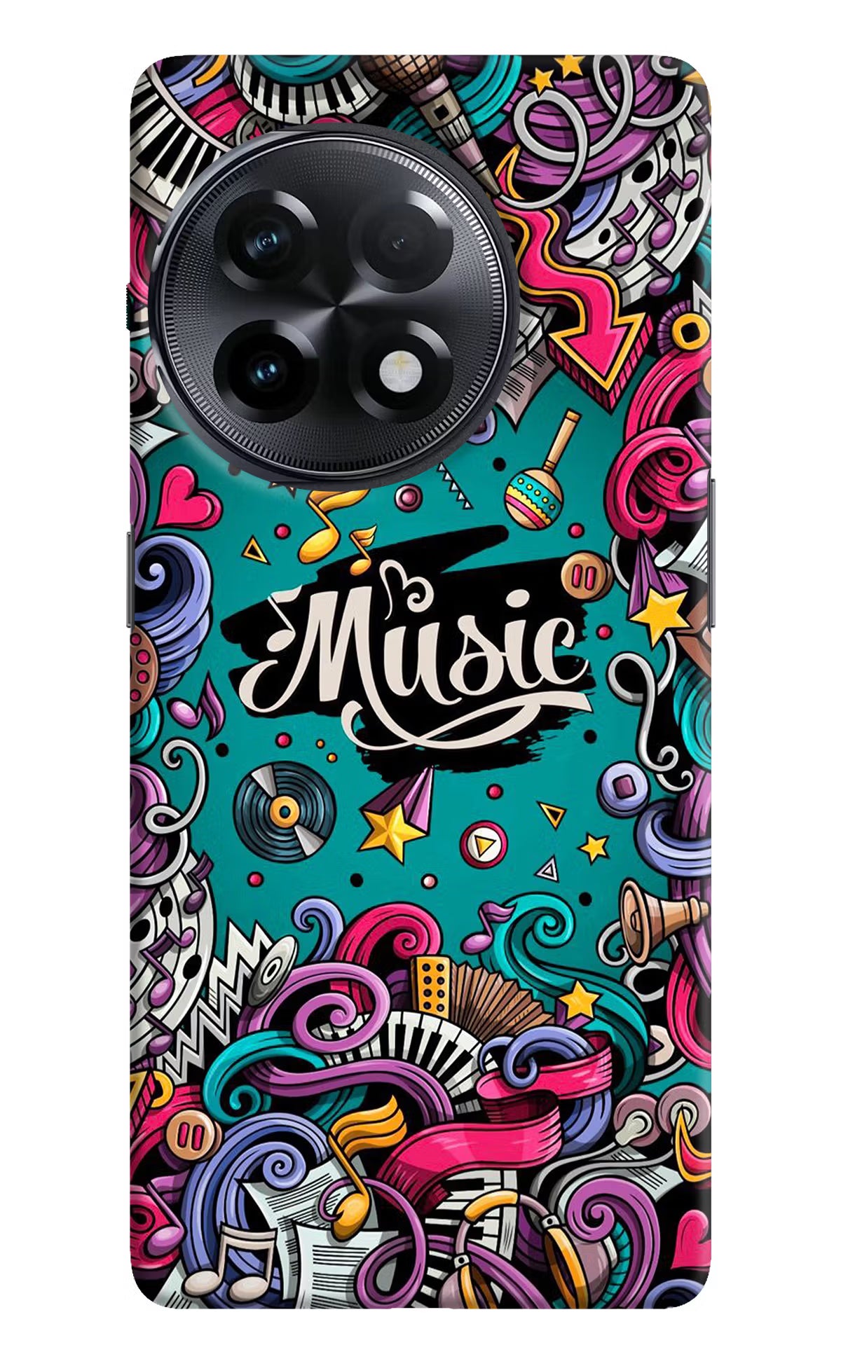 Music Graffiti OnePlus 11R Hard Case Back Cover by Casekaro