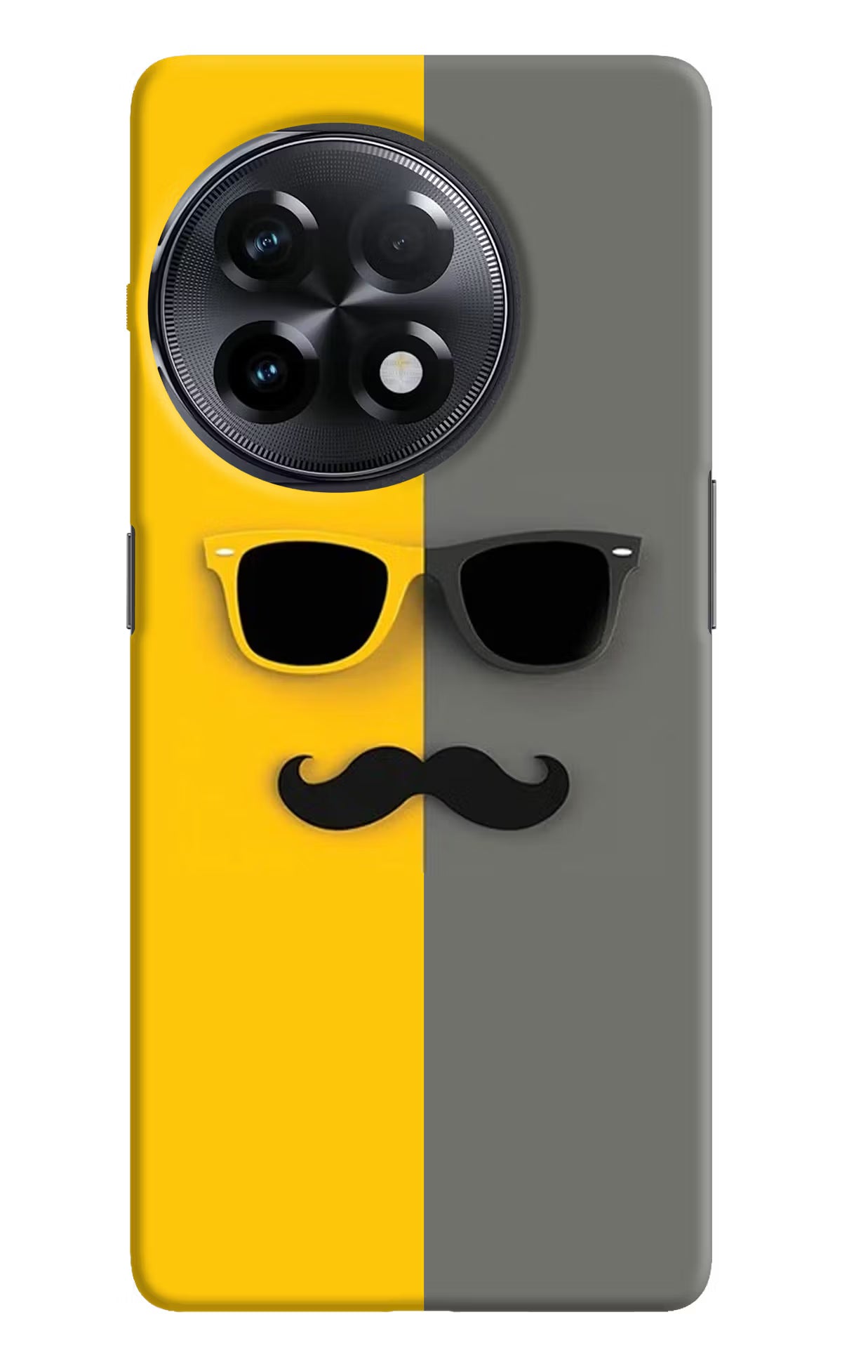 Sunglasses with Mustache OnePlus 11R Hard Case Back Cover by Casekaro