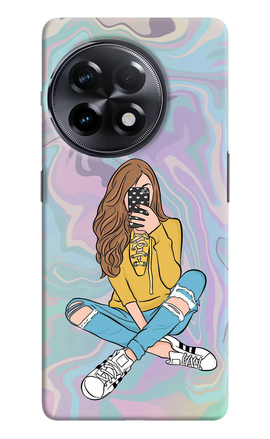 Selfie Girl OnePlus 11R Back Cover, Hard case
