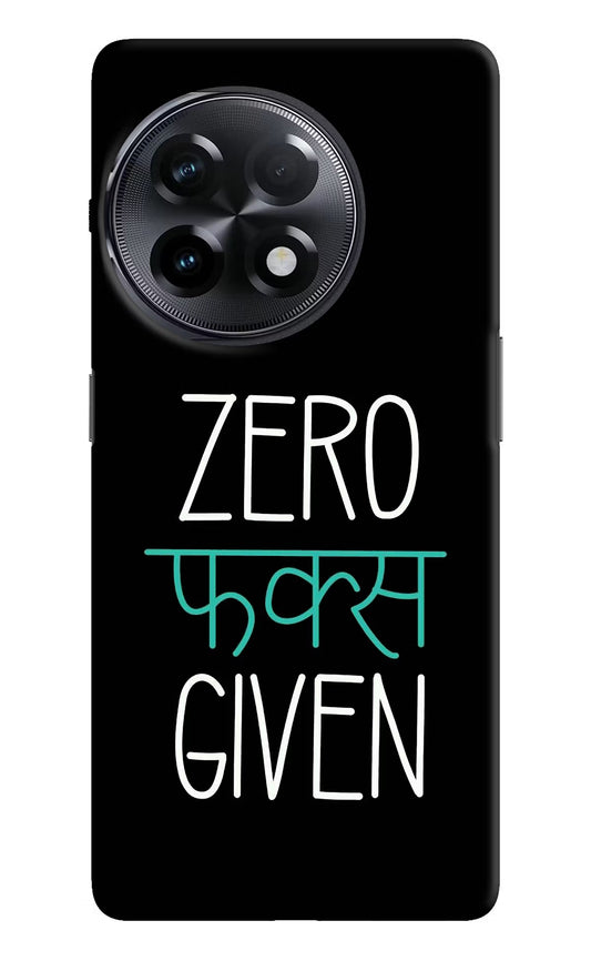 Zero Fucks Given OnePlus 11R Hard Case Back Cover by Casekaro