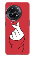 Korean Love Sign OnePlus 11R Hard Case Back Cover by Casekaro