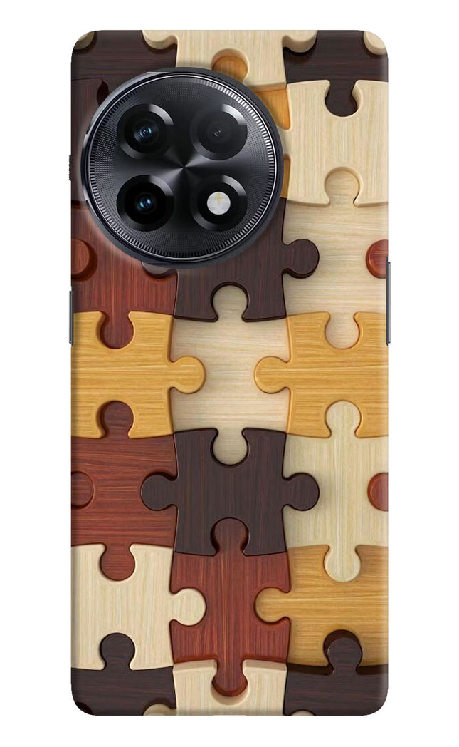 Wooden Puzzle OnePlus 11R Hard Case Back Cover by Casekaro