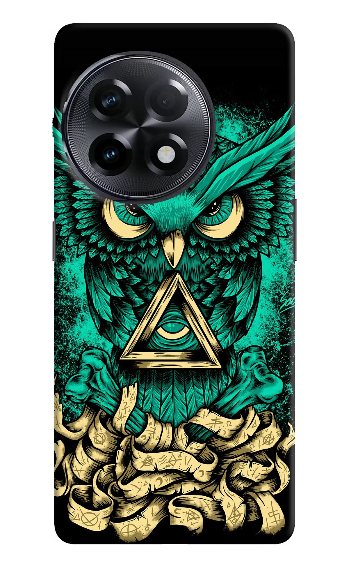 Green Owl OnePlus 11R Hard Case Back Cover by Casekaro