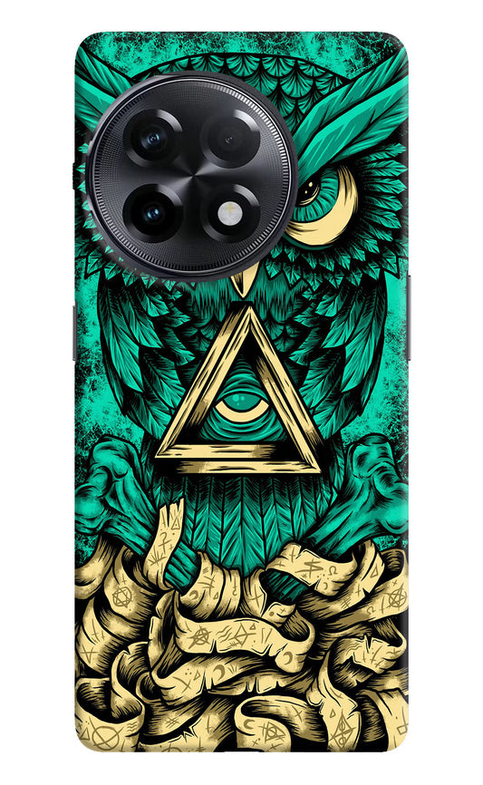 Green Owl OnePlus 11R Hard Case Back Cover by Casekaro