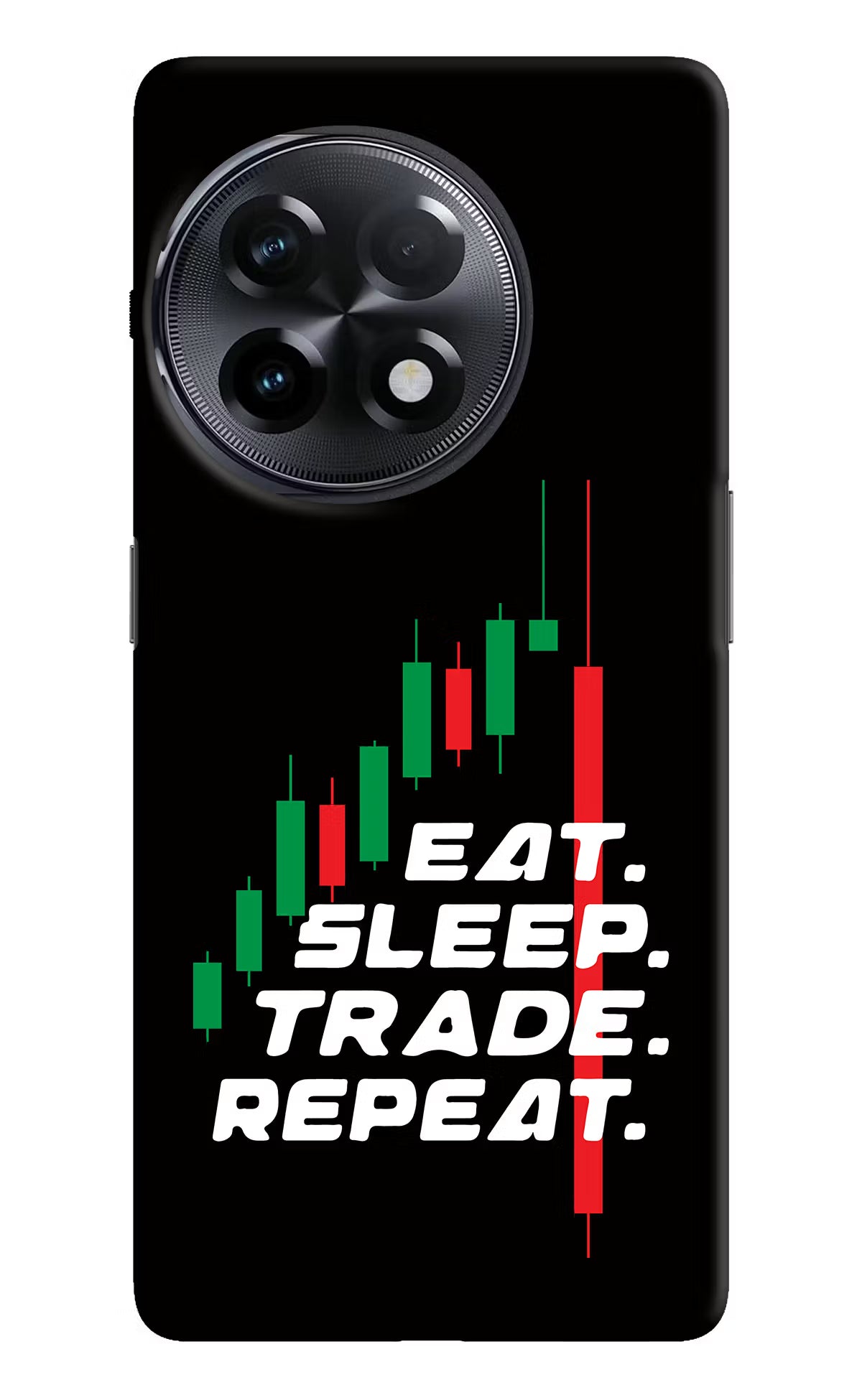 Eat Sleep Trade Repeat OnePlus 11R Hard Case Back Cover by Casekaro