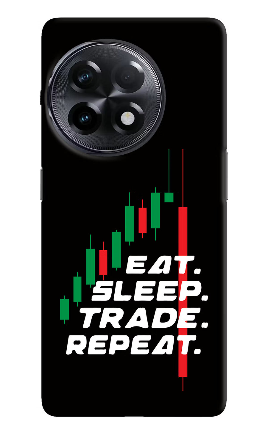 Eat Sleep Trade Repeat OnePlus 11R Back Cover, Hard case