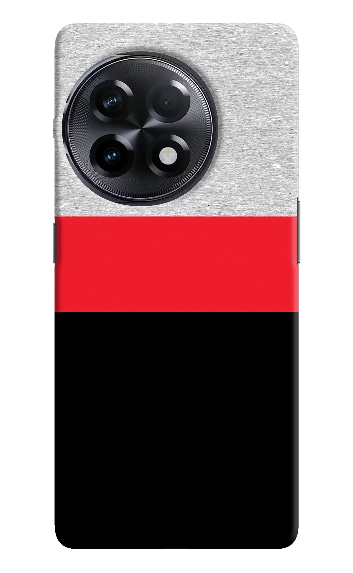 Tri Color Pattern OnePlus 11R Hard Case Back Cover by Casekaro