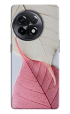 White Pink Leaf OnePlus 11R Hard Case Back Cover by Casekaro