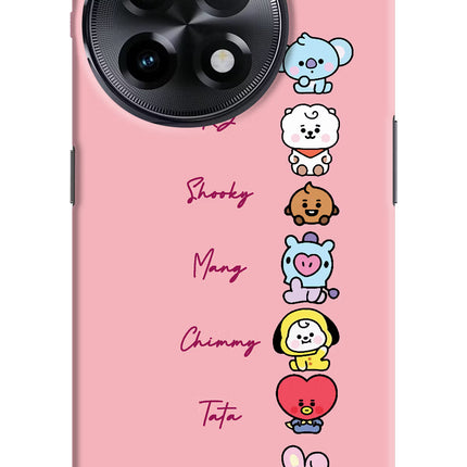 BTS names OnePlus 11R Hard Case Back Cover by Casekaro