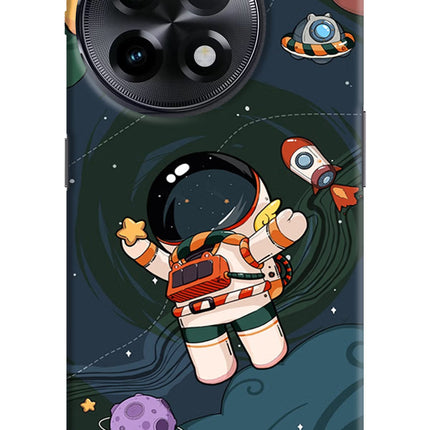 Cartoon Astronaut OnePlus 11R Hard Case Back Cover by Casekaro
