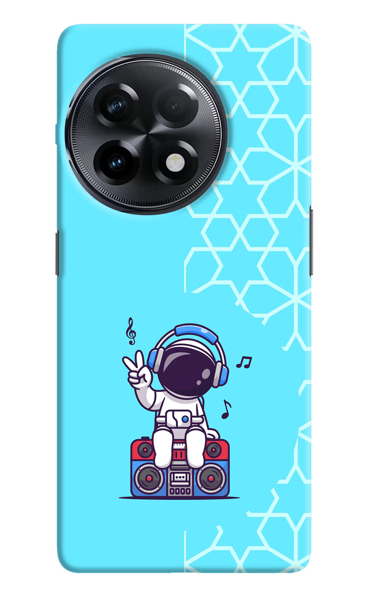 Cute Astronaut Chilling OnePlus 11R Hard Case Back Cover by Casekaro