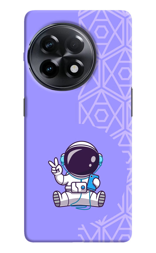 Cute Astronaut Chilling OnePlus 11R Hard Case Back Cover by Casekaro
