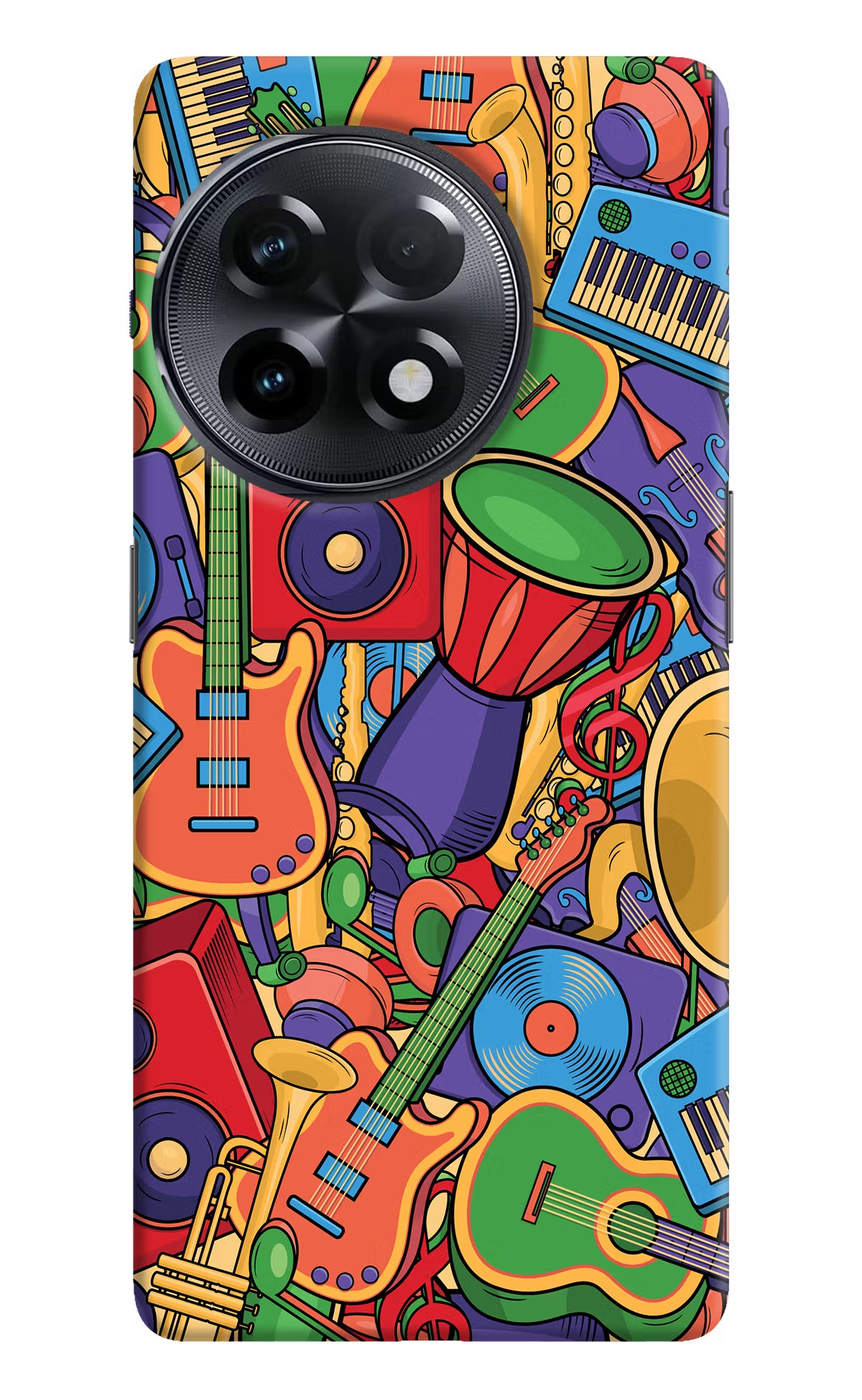 Music Instrument Doodle OnePlus 11R Hard Case Back Cover by Casekaro