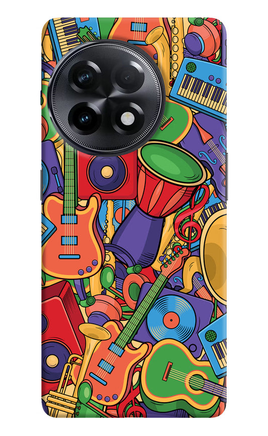 Music Instrument Doodle OnePlus 11R Hard Case Back Cover by Casekaro