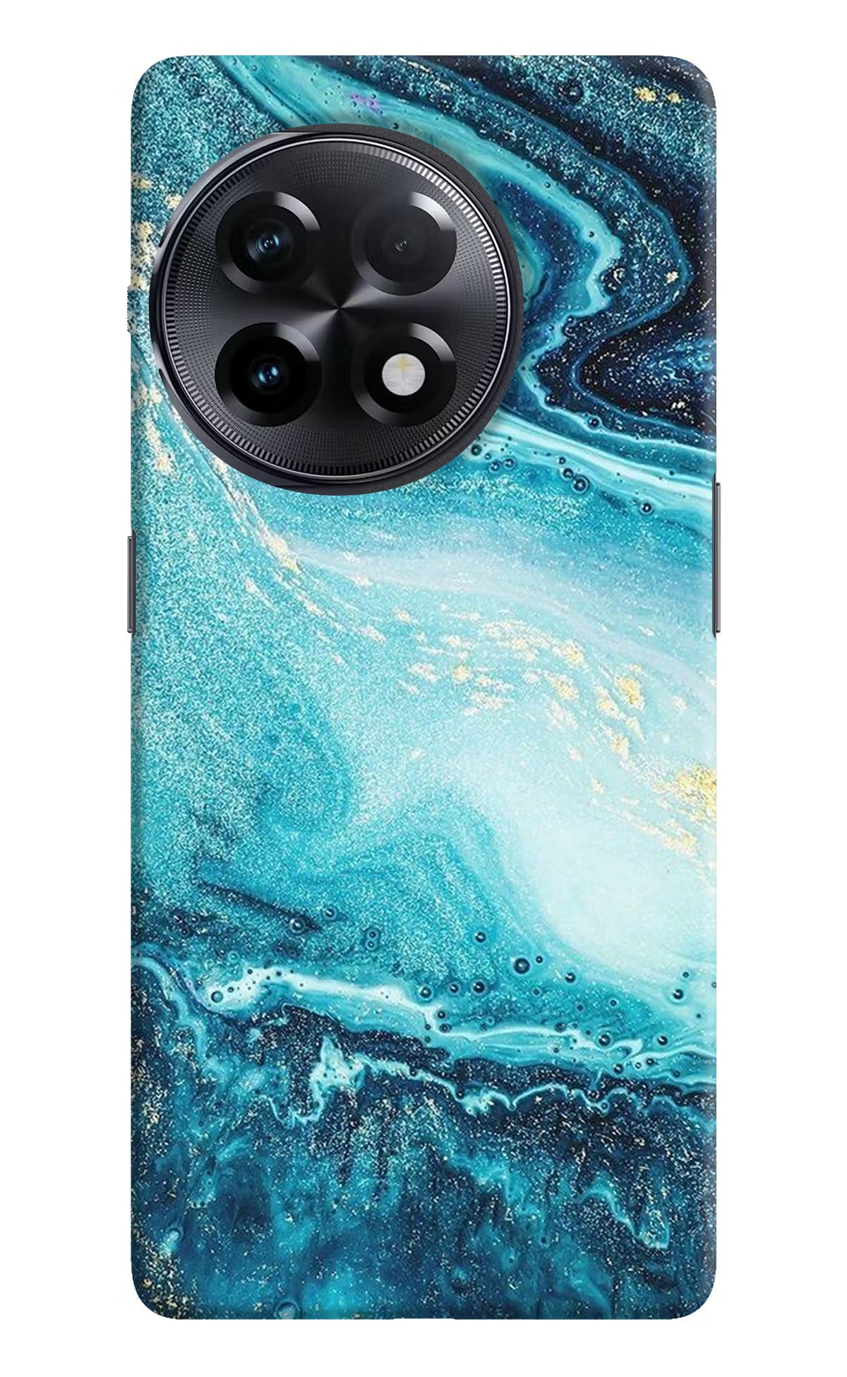 Blue Glitter Marble OnePlus 11R Hard Case Back Cover by Casekaro