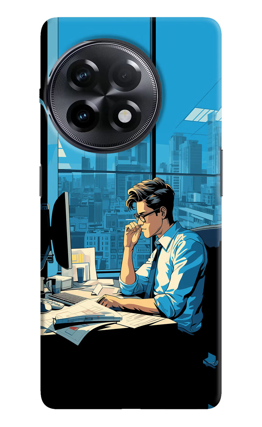Focused Hustler (AI Generated) OnePlus 11R Back Cover, Hard case
