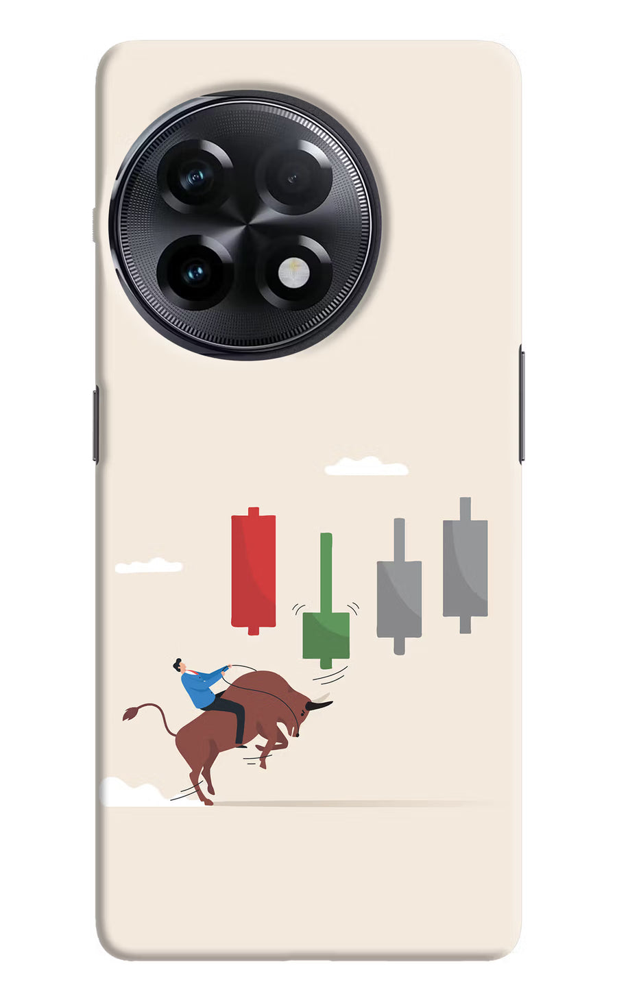 Bull Trading Momentum OnePlus 11R Back Cover, Hard case