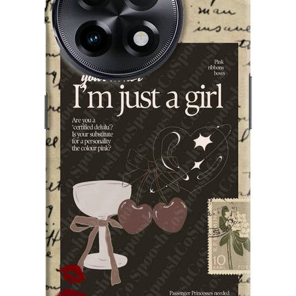 I am just a girl OnePlus 11R Hard Case Back Cover by Casekaro