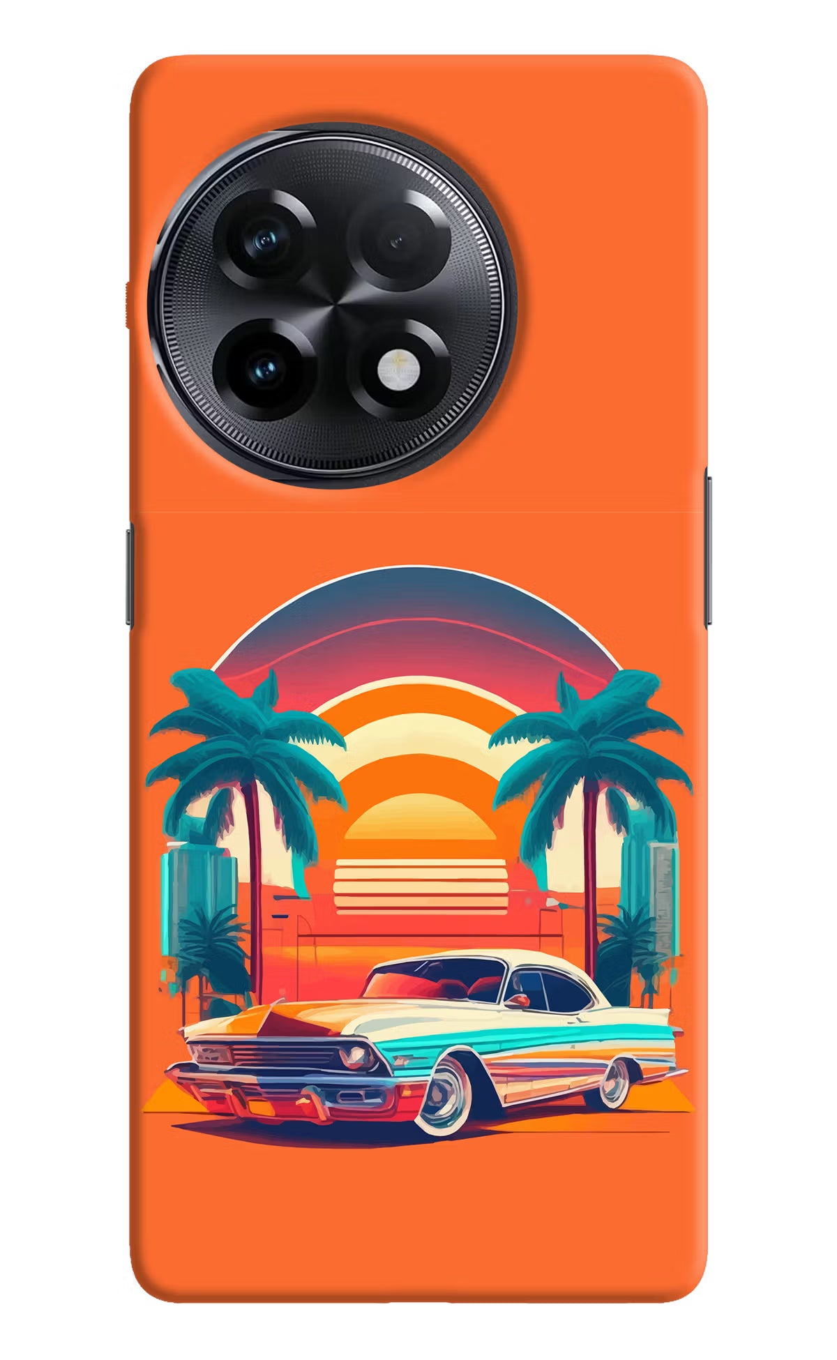Palm Drive 80s OnePlus 11R Hard Case Back Cover by Casekaro