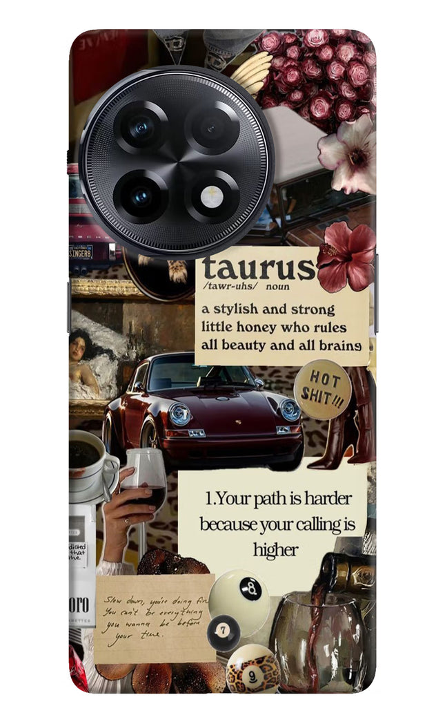 Taurus Zodiac OnePlus 11R Hard Case Back Cover by Casekaro