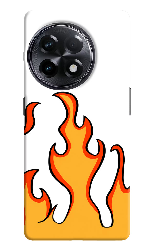 Fired Up – White OnePlus 11R Hard Case Back Cover by Casekaro