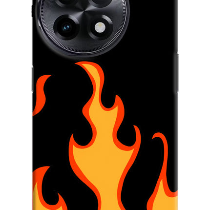 Fired Up – Black OnePlus 11R Hard Case Back Cover by Casekaro