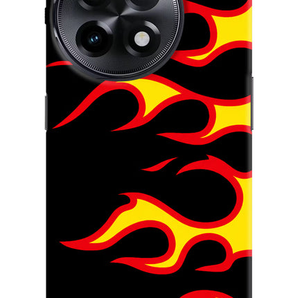 Side Sweep Flames OnePlus 11R Hard Case Back Cover by Casekaro