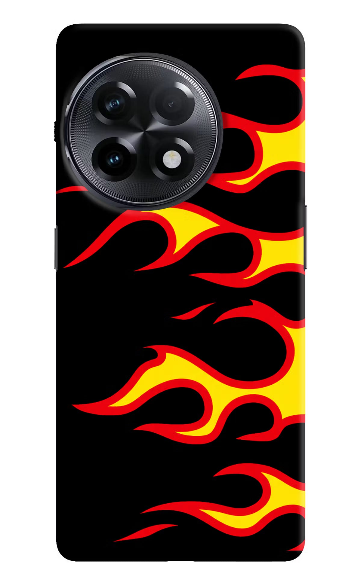Side Sweep Flames OnePlus 11R Hard Case Back Cover by Casekaro
